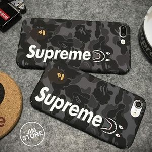AAPE BAPE Shark Grey Camo Sup Matte iPhone Case